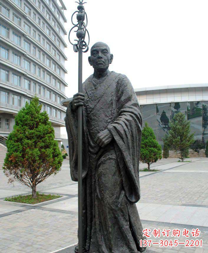 内江鉴真和尚古代名人铜雕