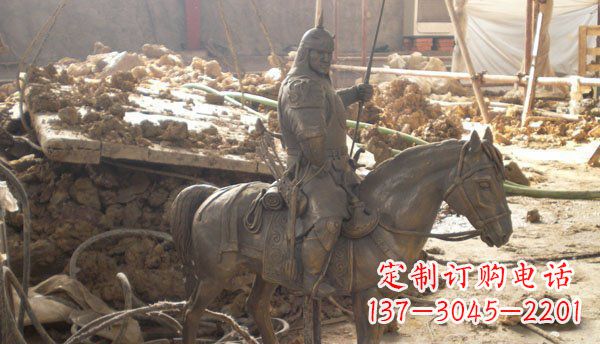 内江精心打造的古典骑马铜雕