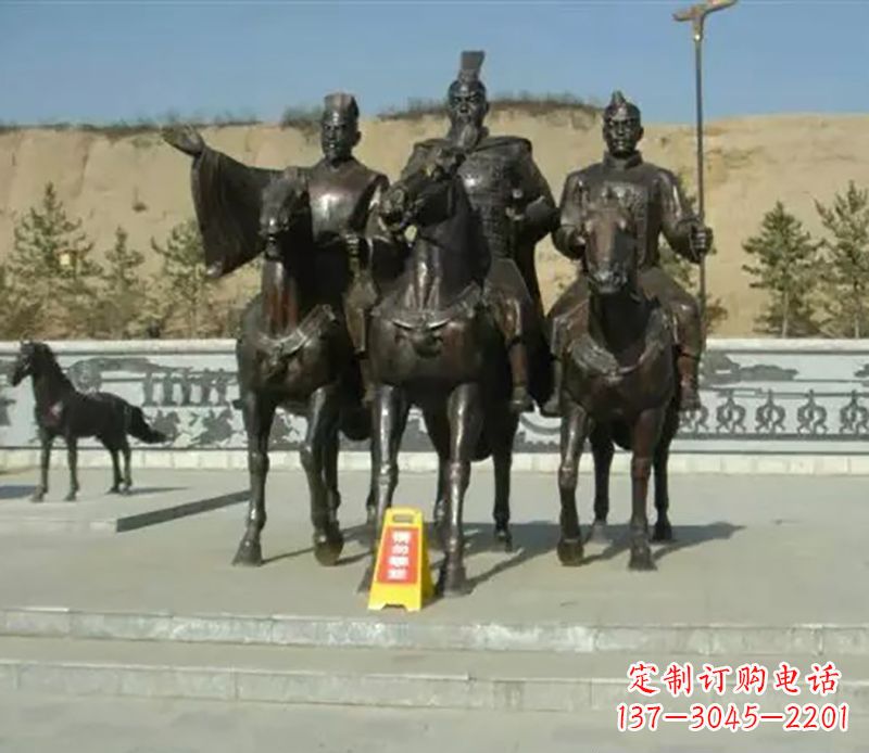 内江中领雕塑:骑马广场铜雕作品