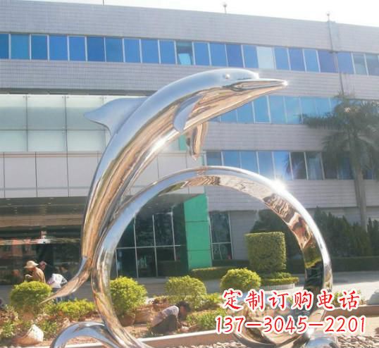 内江精致的不锈钢海豚雕塑