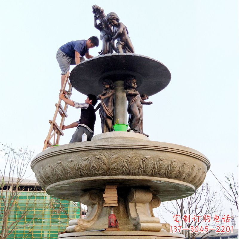 内江精美金蝉石喷泉雕塑