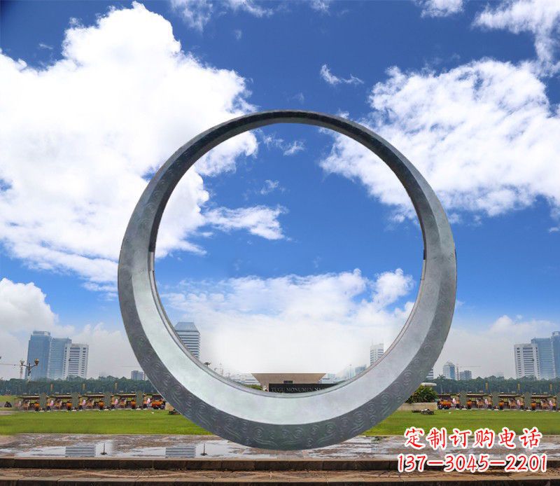 内江景观美化,中领雕塑不锈钢圆环雕塑