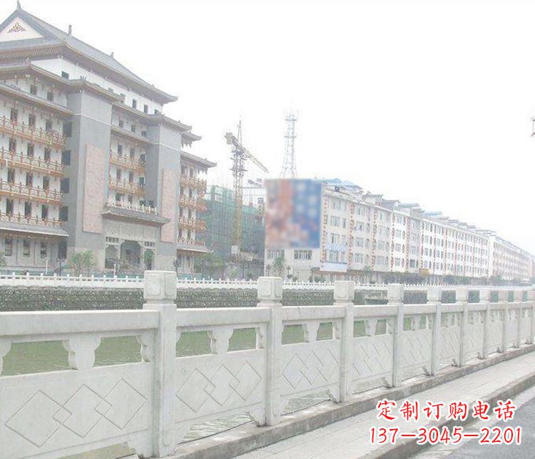 内江流光溢彩的大理石栏板石雕