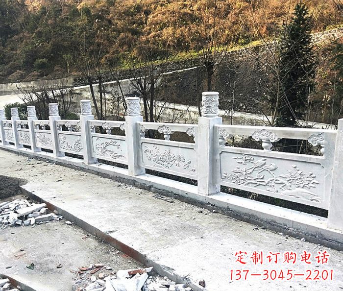 内江景区大理石栏杆石雕 (2)