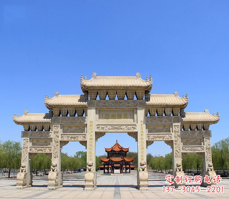 内江中领雕塑:专业定制大型建筑牌坊雕塑