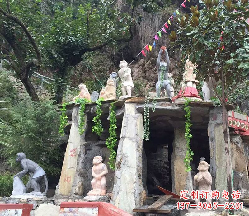 内江中领雕塑:精美猴子石雕