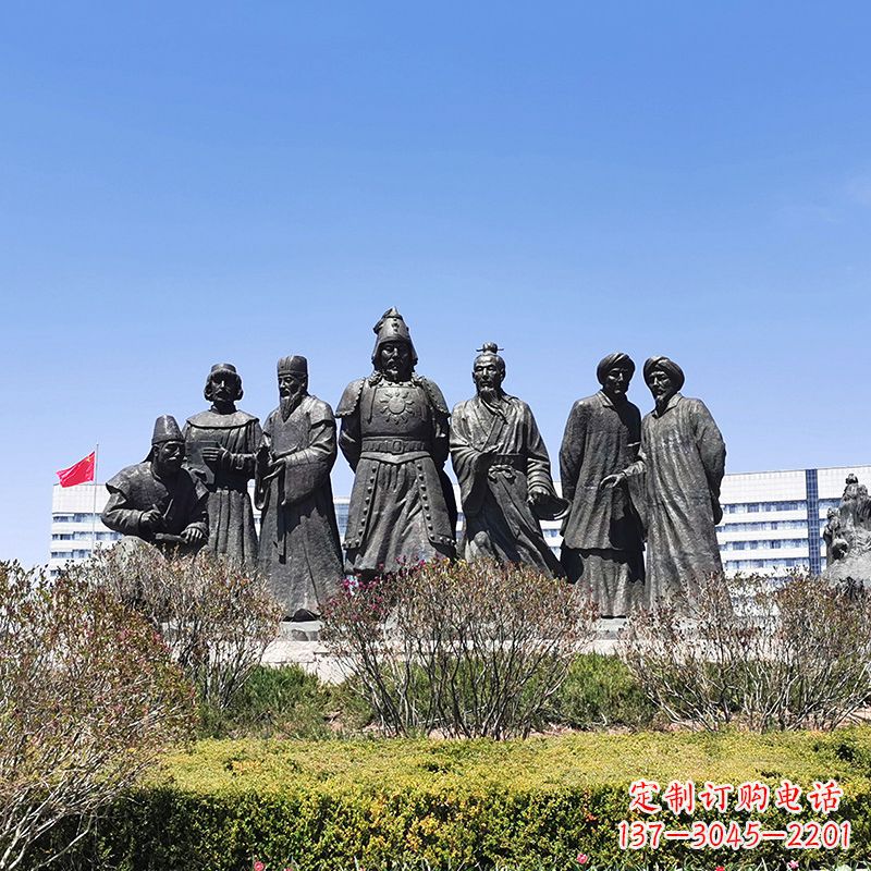 内江完美再现成吉思汗的青铜雕塑