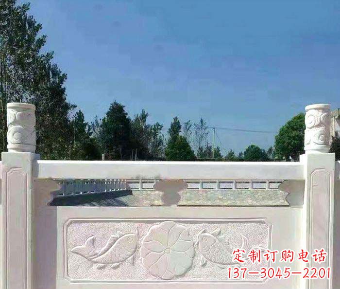 内江精美汉白玉石浮雕栏板