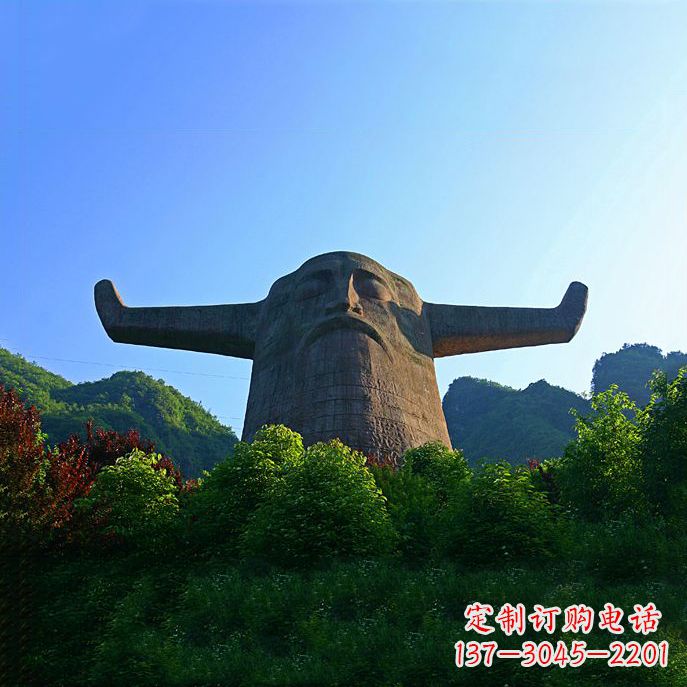 内江景区景点大型神农头像雕塑