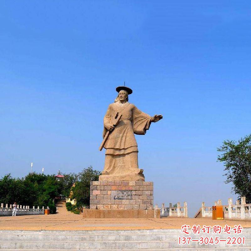 内江景区景点历史名人著名治水人物大禹石雕像