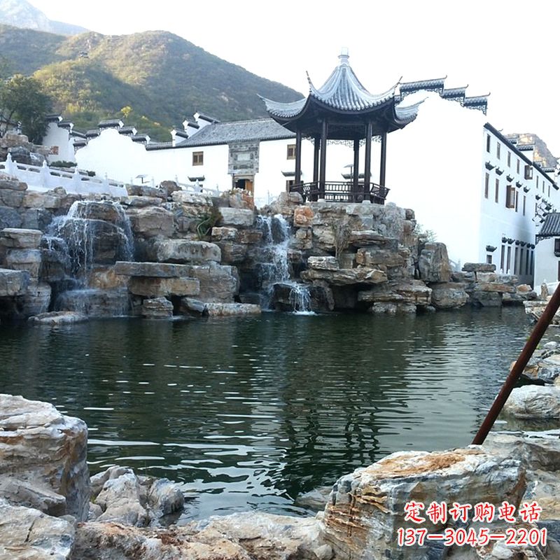 内江景区景点水池水景奇石假山