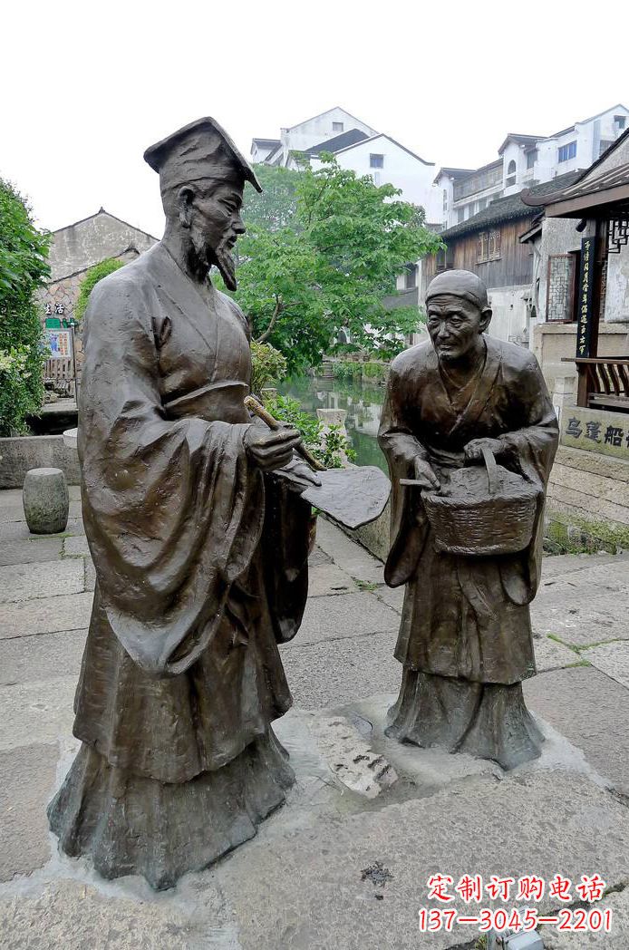 内江经典雕塑:王羲之情景小品