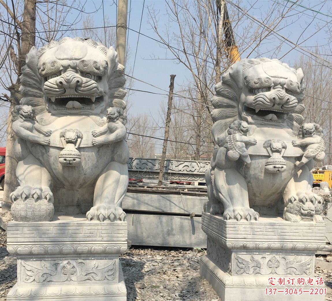 内江中领雕塑让狮子石雕神圣而庄严