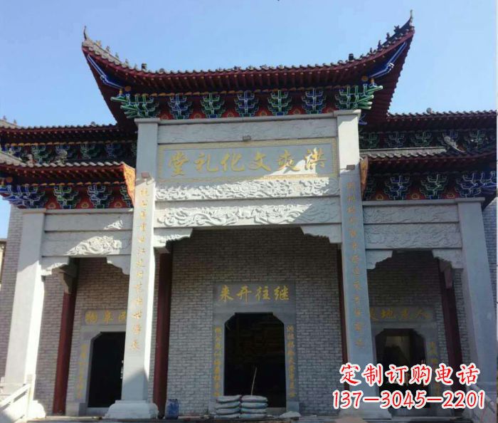 内江景区三门石雕牌楼,精美绝伦的艺术之作
