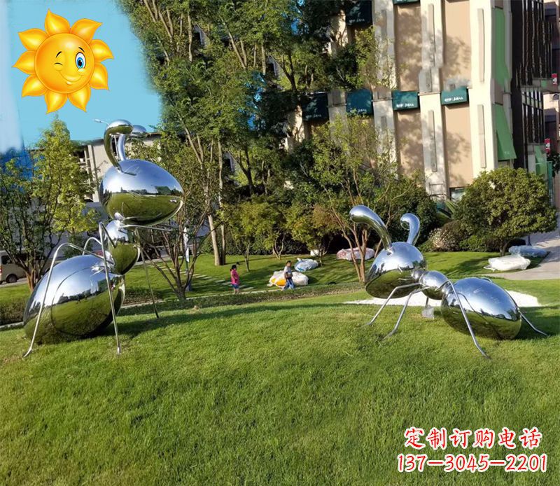内江优质镜面不锈钢蚂蚁雕塑