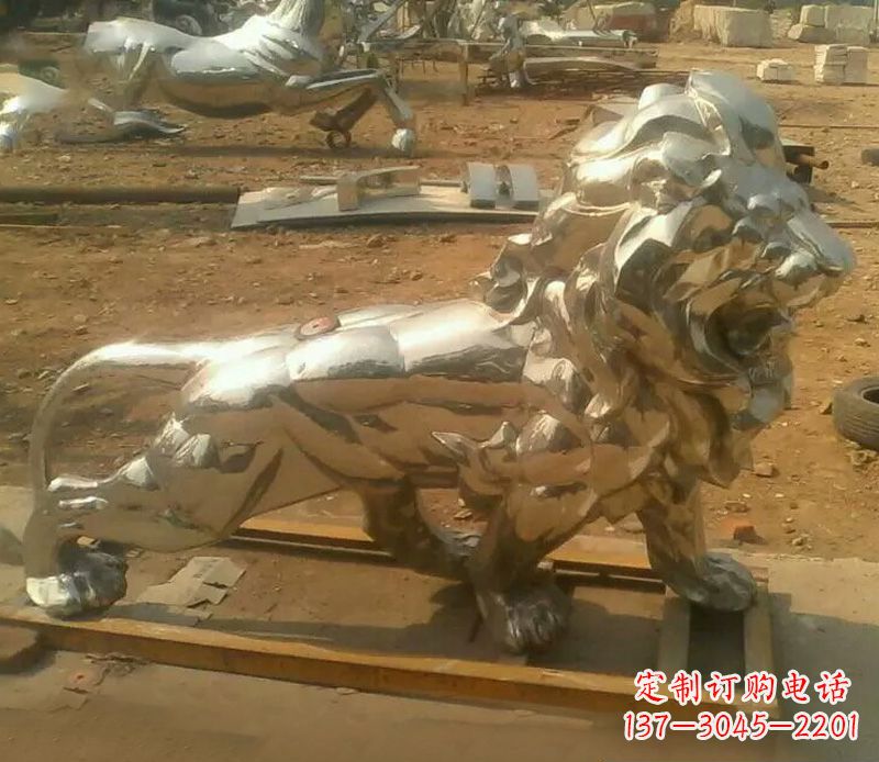 内江镜面不锈钢狮子雕塑