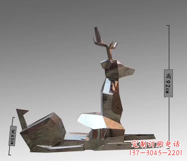 内江中领雕塑为您带来一款全新的不锈钢梅花鹿雕…