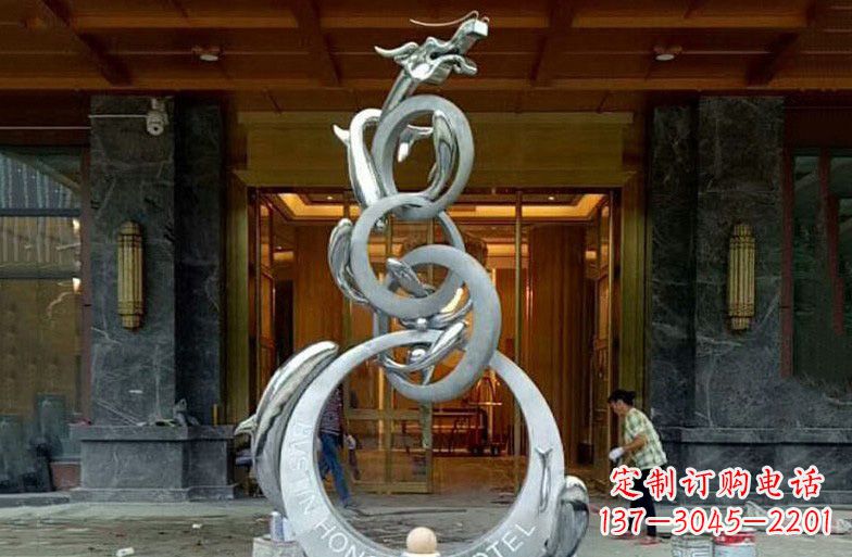 内江中领雕塑高端定制不锈钢龙门雕塑