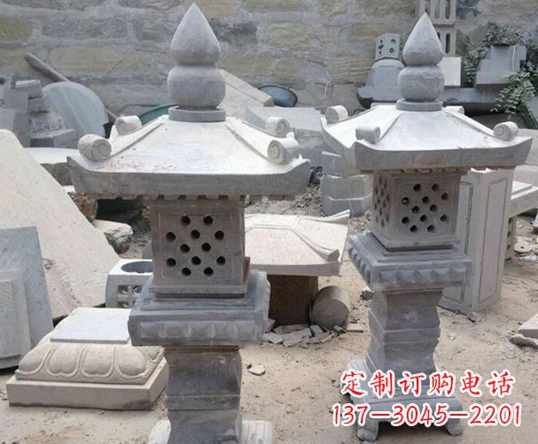 内江酒店景观镂空石灯石雕