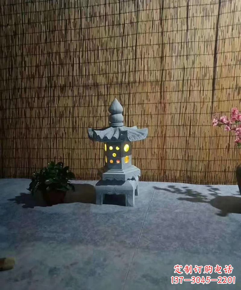 内江专业设计、制作酒店石灯雕塑