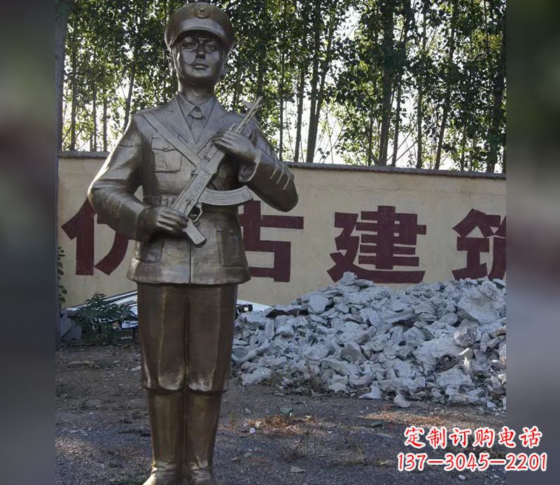 内江军人战士人物铜雕