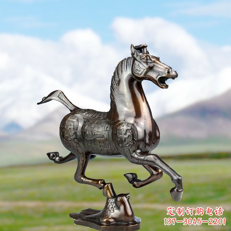 内江烤漆马踏飞燕雕塑