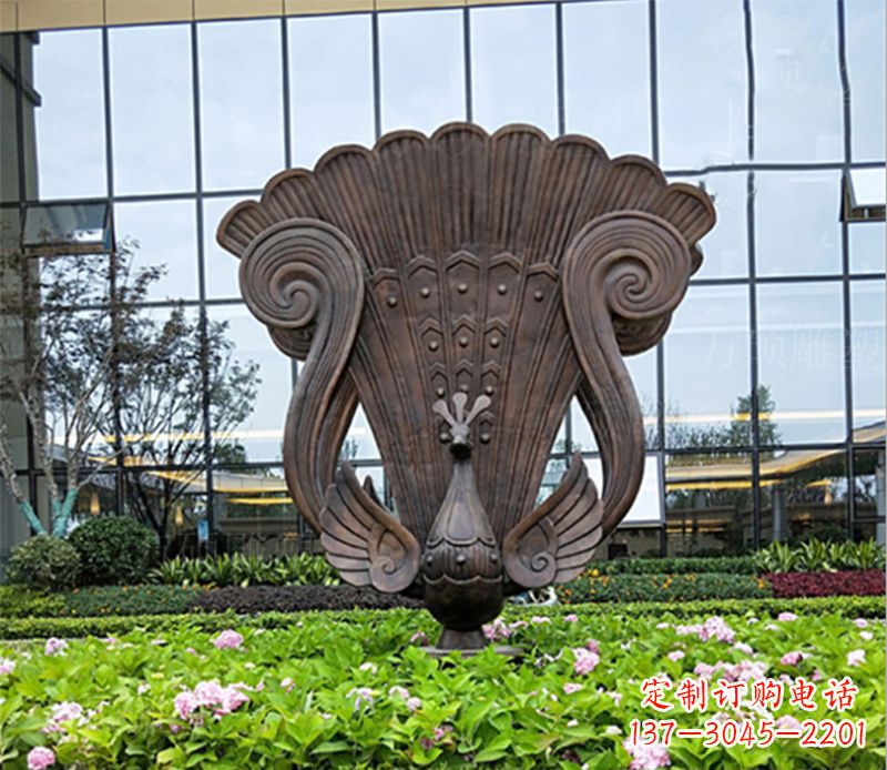 内江装点家园的精美孔雀雕塑