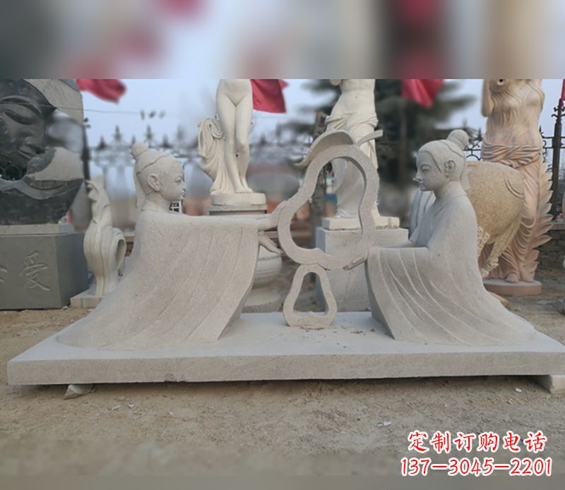 内江选择传统工艺,重现古代大臣孔融的精致雕塑
