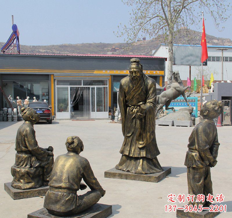 内江经典孔子雕塑,悠久文化传承