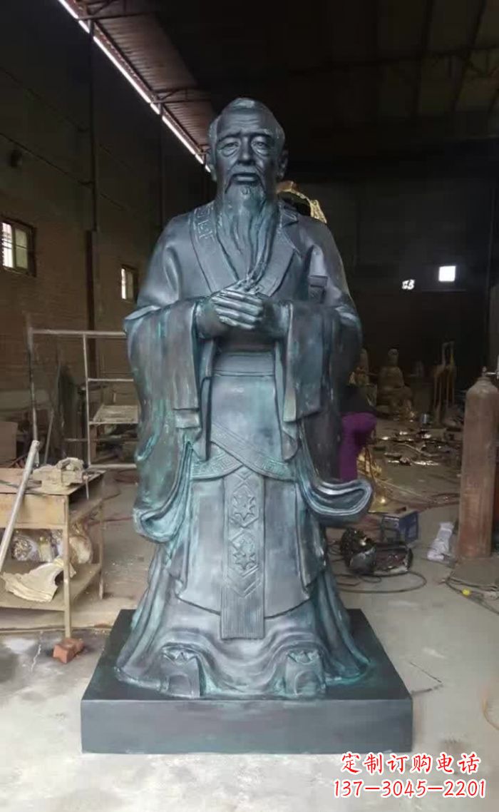 内江中领雕塑的孔子青铜雕塑
