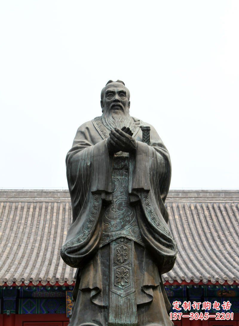 内江高雅古典,孔子青铜雕塑