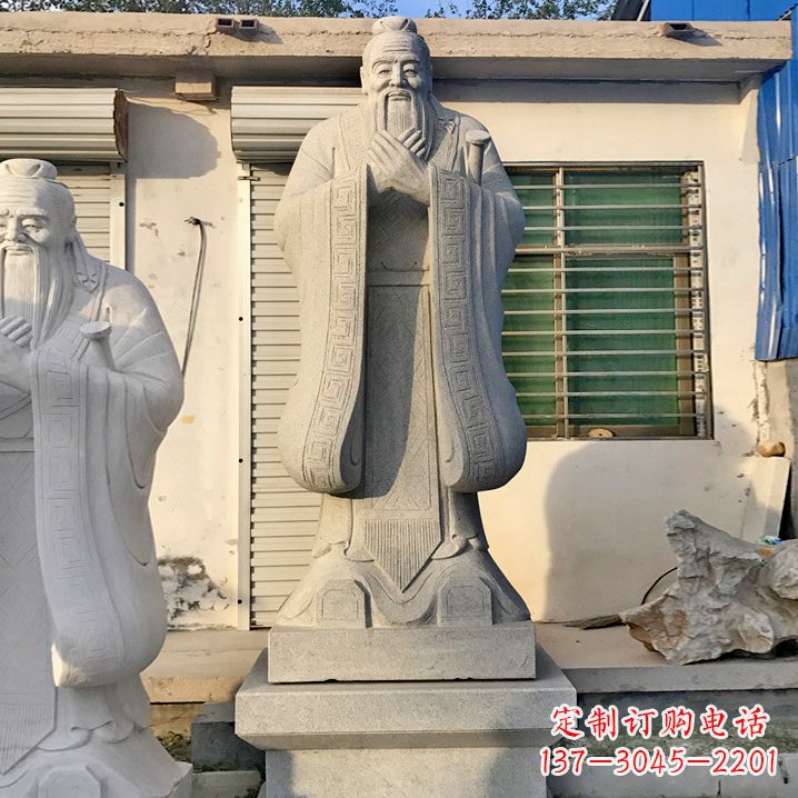 内江用砂岩浮雕铸造大师级精美孔子雕塑