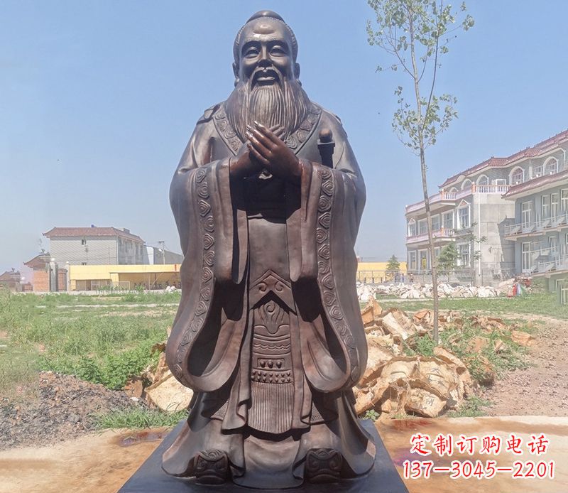 内江拥有历史传承的孔子铜雕