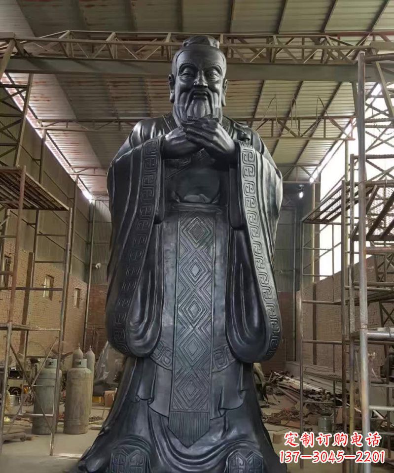 内江表彰传统文化,尊贵的孔子雕塑