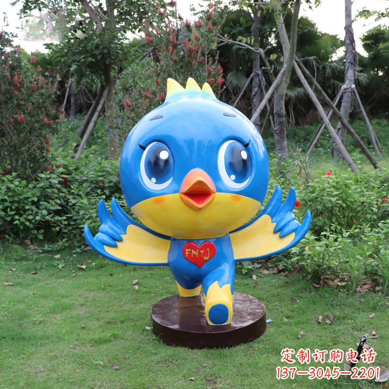 内江蓝色梦幻,玻璃钢鸽子雕塑