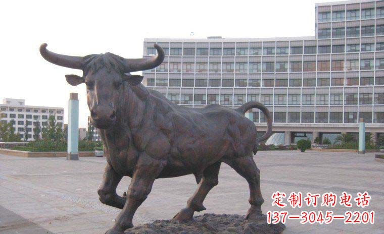 内江老牛动物广场铜雕,专业定制精美动物雕塑