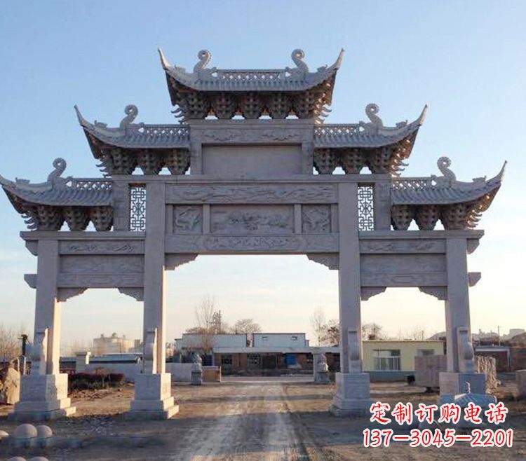 内江传承创新,老石牌坊雕塑定制