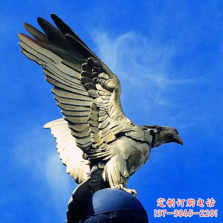内江唯美老鹰玻璃钢仿铜雕塑玻璃钢雕塑以其简约…