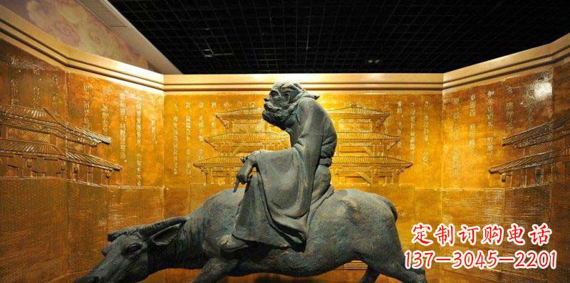 内江精美老子骑牛铜雕,领略古代文化魅力