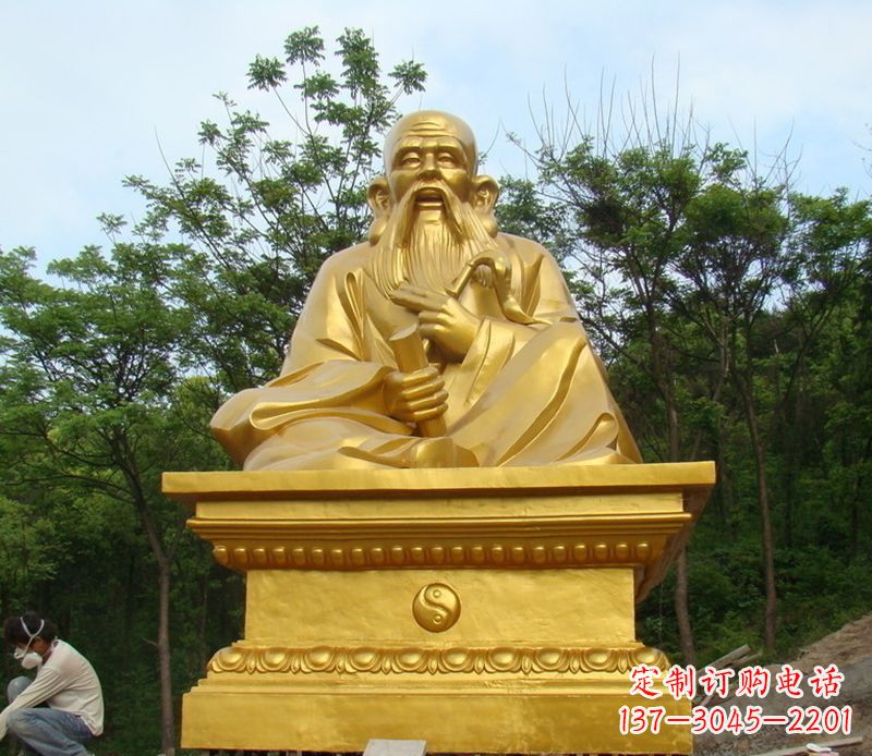 内江拥有传统文化精髓的老子铜雕