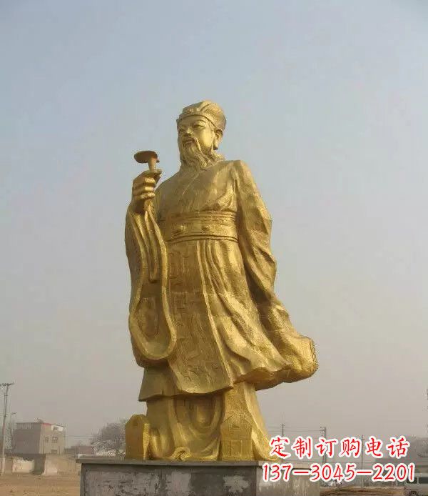 内江精美绝伦的李时珍铜雕