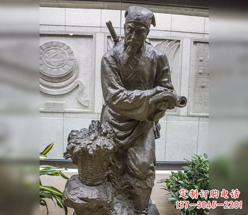内江中领雕塑自主研发了高雅李时珍铜雕,它以历…