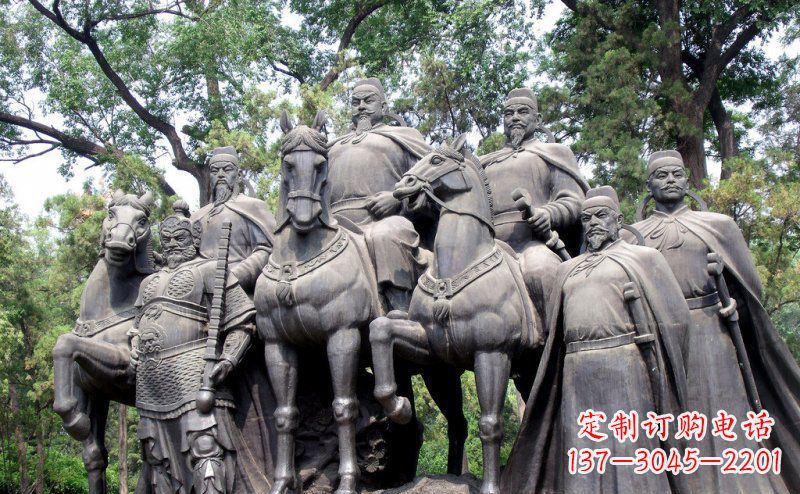 内江李世民领兵名人铜雕