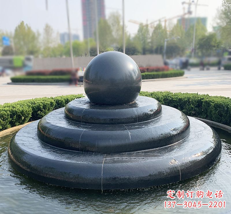 内江临沂石雕风水球喷泉
