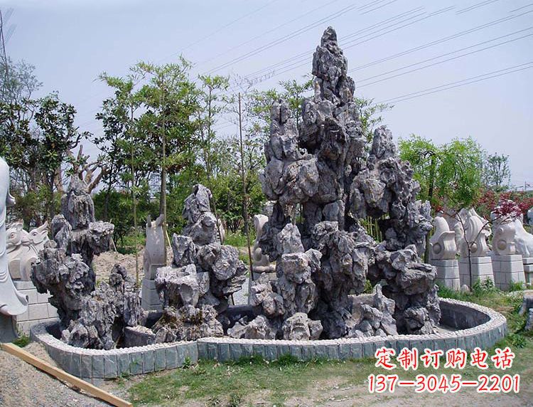 内江用心雕刻,灵璧石奇石假山雕塑