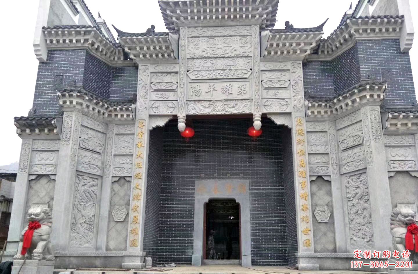 内江陵园石雕牌坊|精湛的雕塑工艺