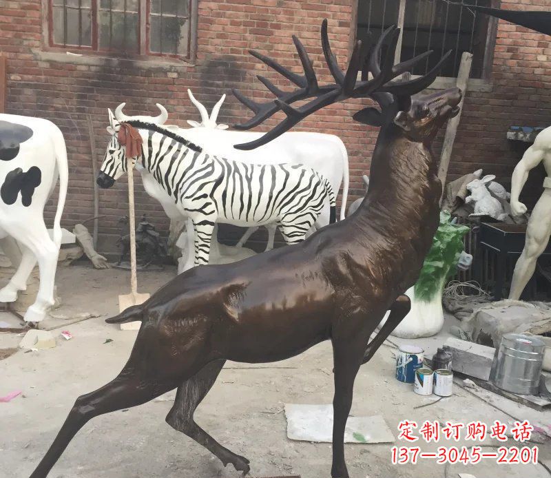 内江羚羊公园动物铜雕,欣赏自然之美