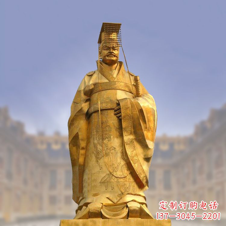 内江秦始皇铜雕塑,传承历史荣耀