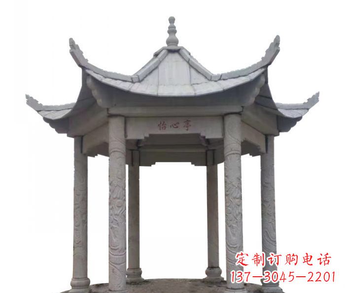 内江精美凉亭石雕–精细雕刻制作精致的艺术品