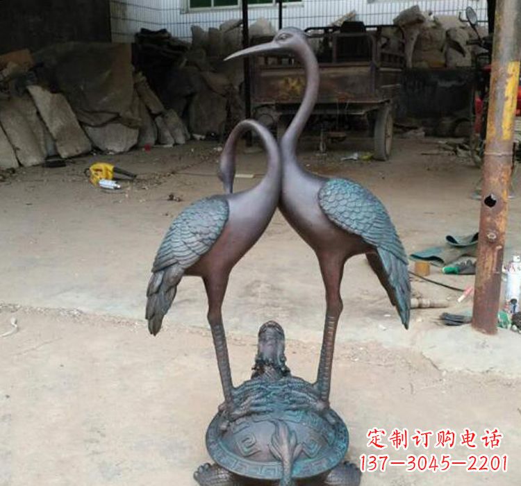 内江龙龟仙鹤铜雕——传承传统,增添福气